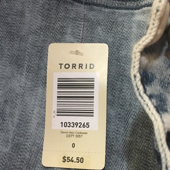 New torrid denim vest - Picture 2 of 5